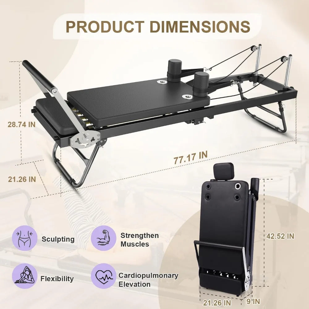 Pilates Reformer Foldable Pilates Machine