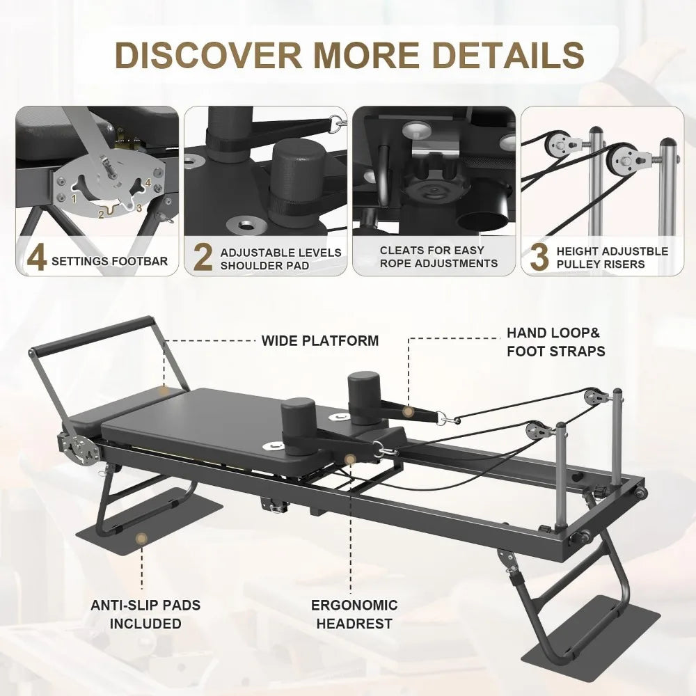 Pilates Reformer Foldable Pilates Machine